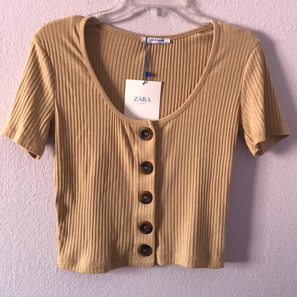 Zara Tops - New tan Zara cotton top